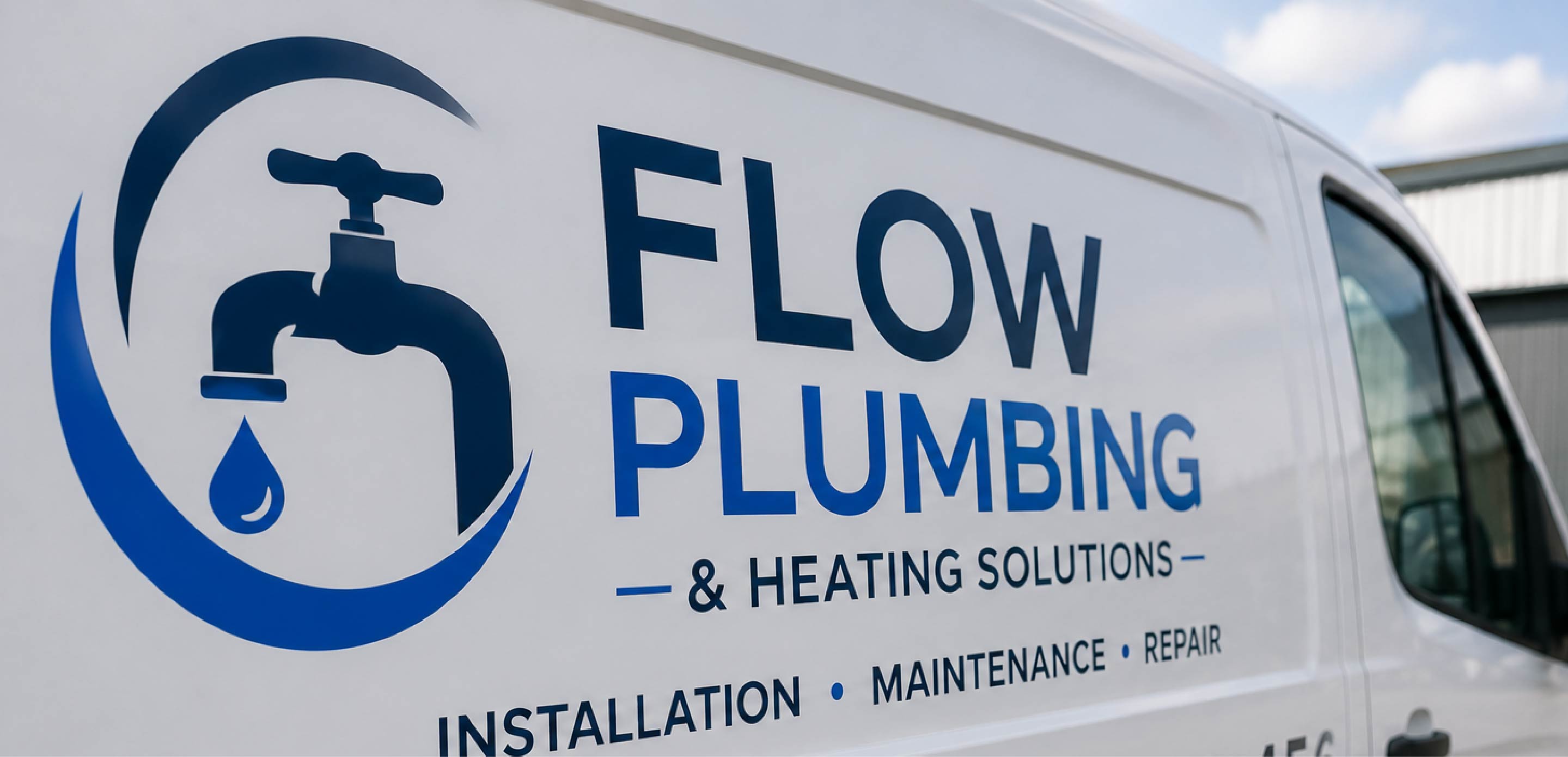 Vehicle signwriting with logos, contact details and business branding