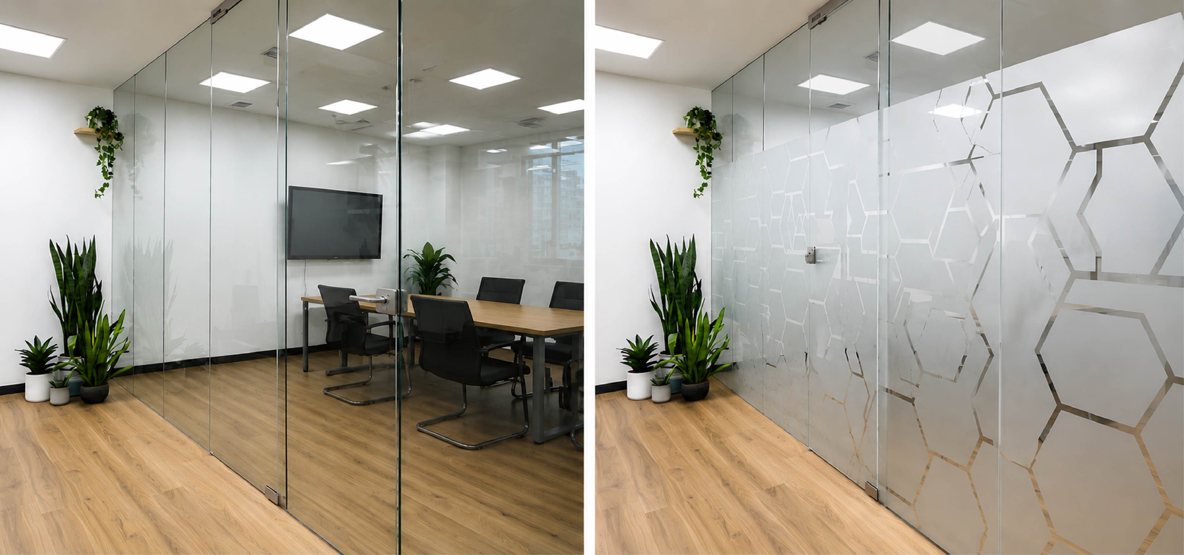 Before and after window graphics transformation