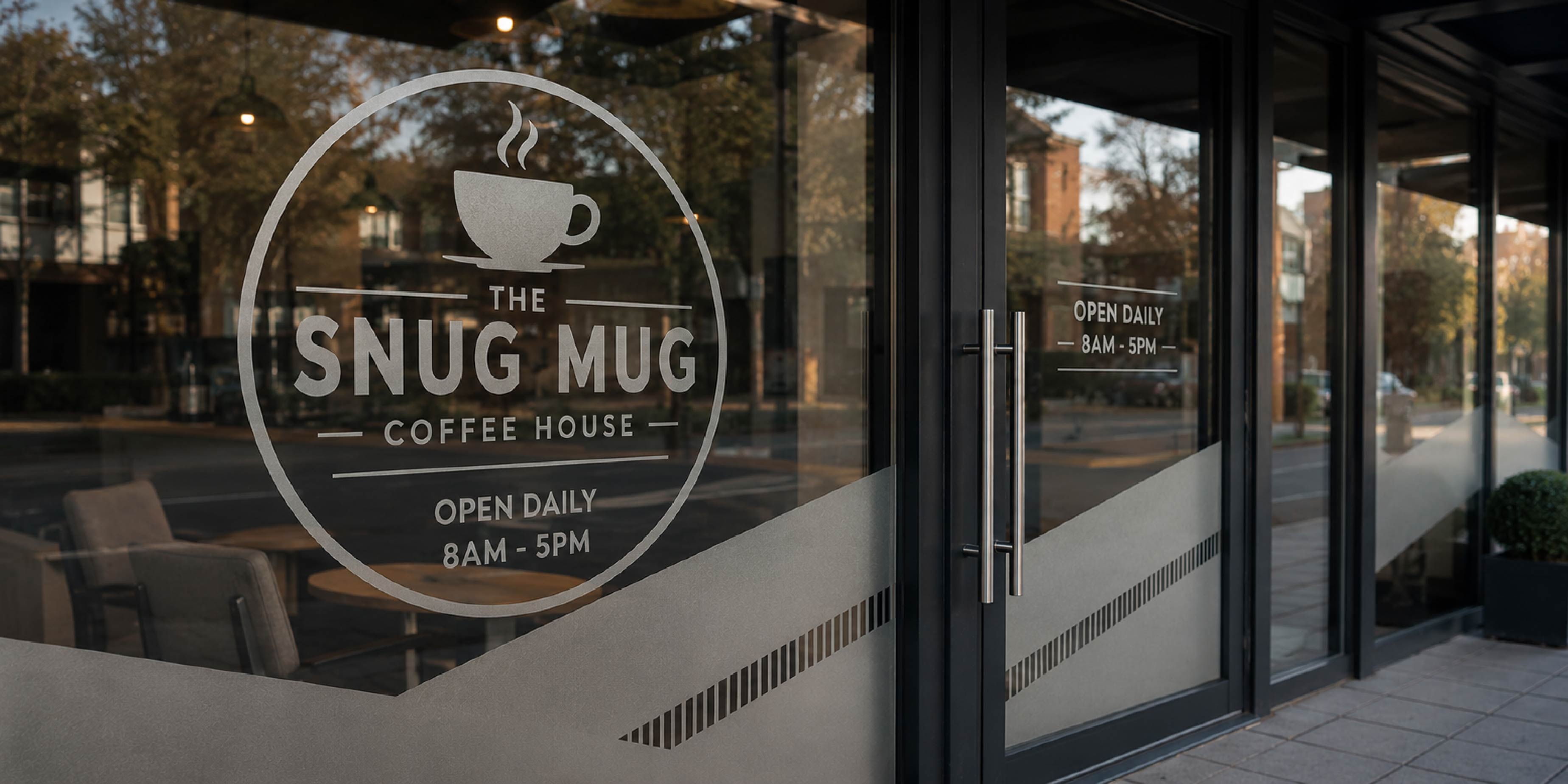 Frosted window vinyl for privacy and branding